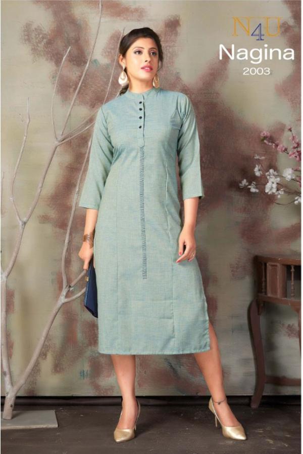 N4U Nagina Fancy Cotton Embroidery Kurti 